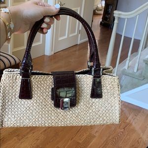 Ralph Lauren beige and chocolate handbag